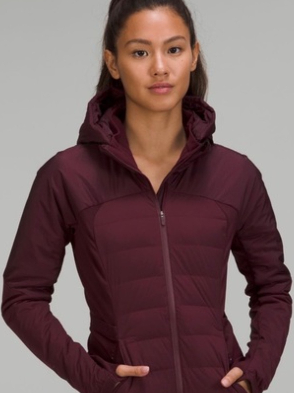 lululemon athletica Hooded Puffer Jacket - Wine, Sz.4
